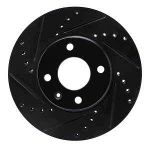 Chevrolet Sonic Brake Rotor (1) - Front Left - R1 Concepts - Drill & Slot - Black - `12-`17